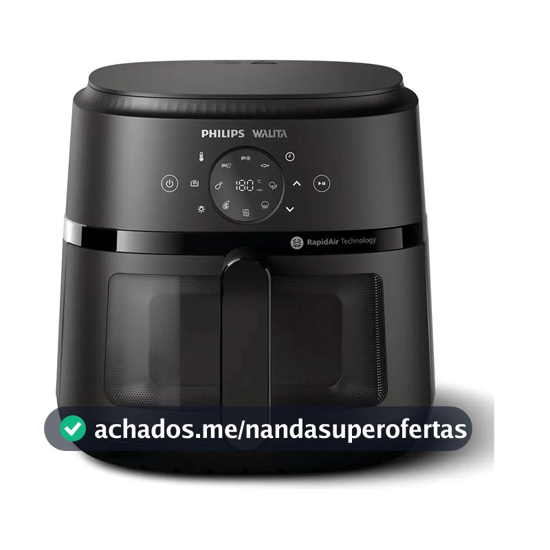 Fritadeira Airfryer Digital Philips Walita NA230/00 Negro