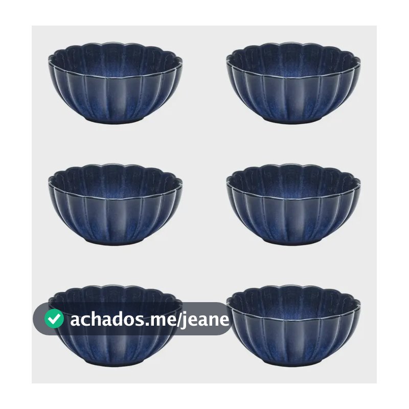 Conjunto Com 06 Tigelas Sobremesa 12cm Amor Perfeito Oxford