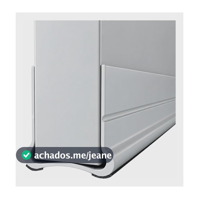 Veda Porta Fresta Ajustável Silicone Anti Água/inseto/poeira Branco