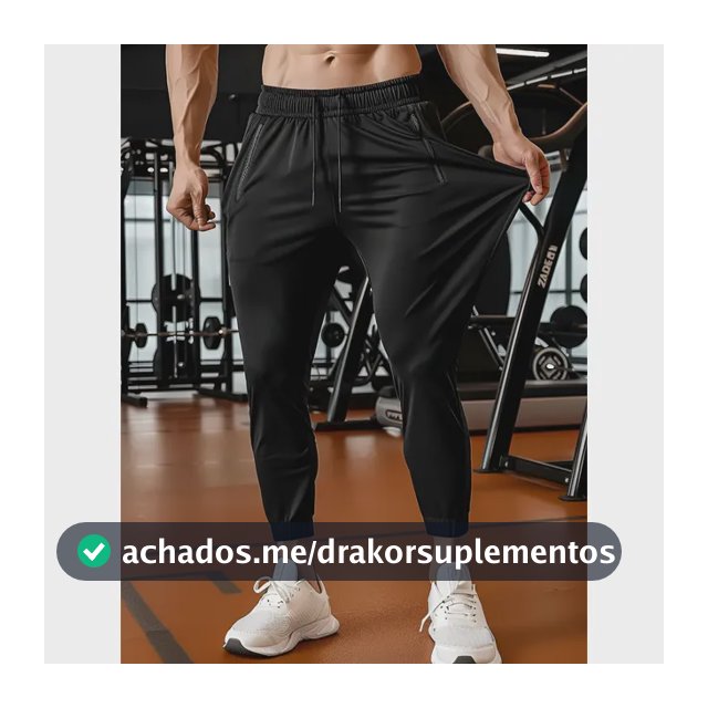 Calça Masculina Tactel Jogger Esportiva Academia Slim Treino Preto Tactel G 40/44