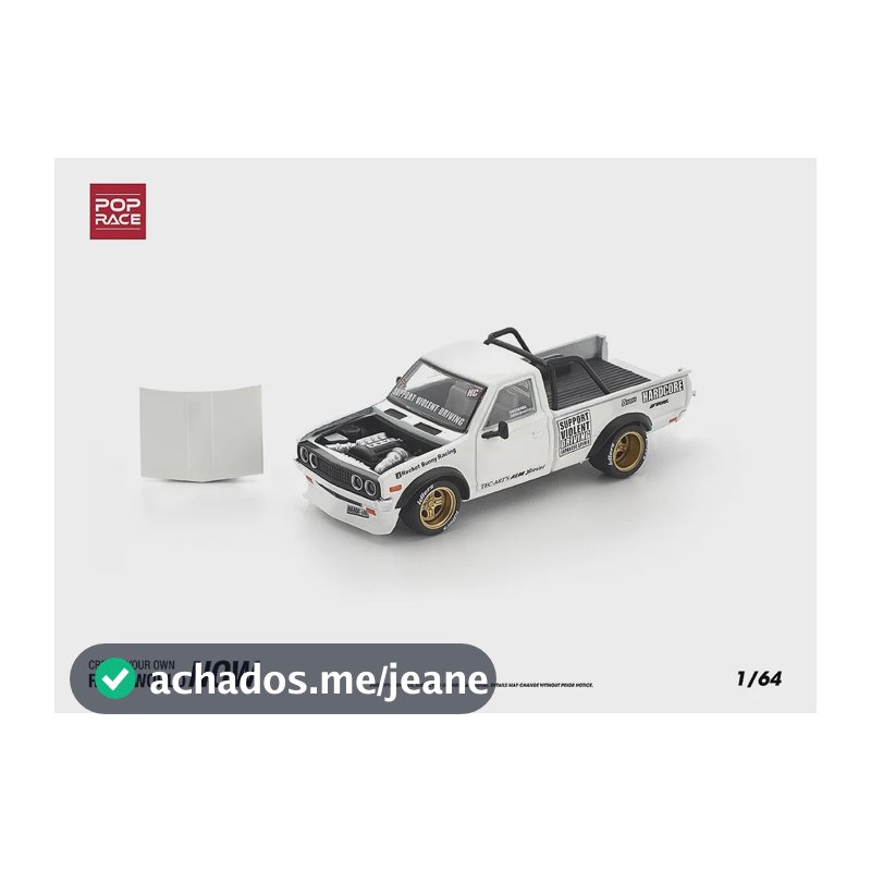 Datsun 620 Pandem Body Kit 1:64 Pop Race Branco Branco