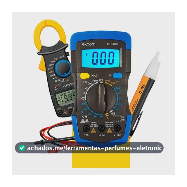 Multimetro Digital + Caneta Tensão +alicate Amperimetro Kit