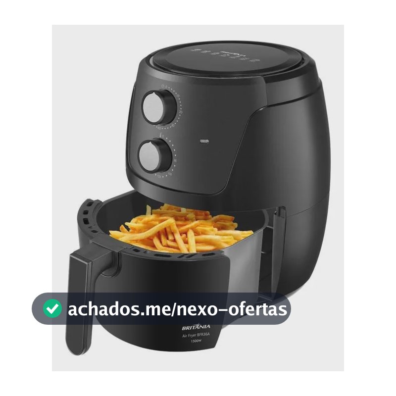 Air Fryer Britânia Bfr36a 4,2l Preta 63801129 Preto 110v