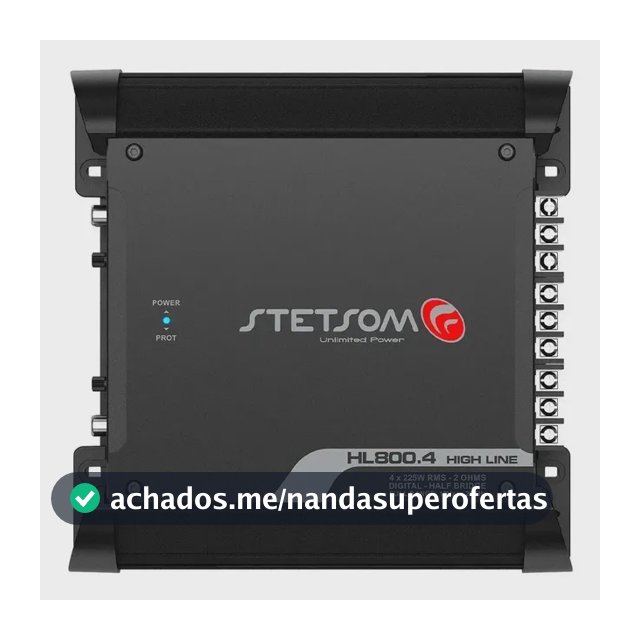 Módulo Amplificador Stetsom High Line HL 800.4 de 800W para 4 Canais e 2 Ohms