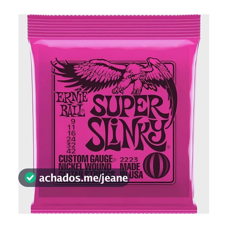 Encordoamento Ernie Ball Guitarra Super Slink 009