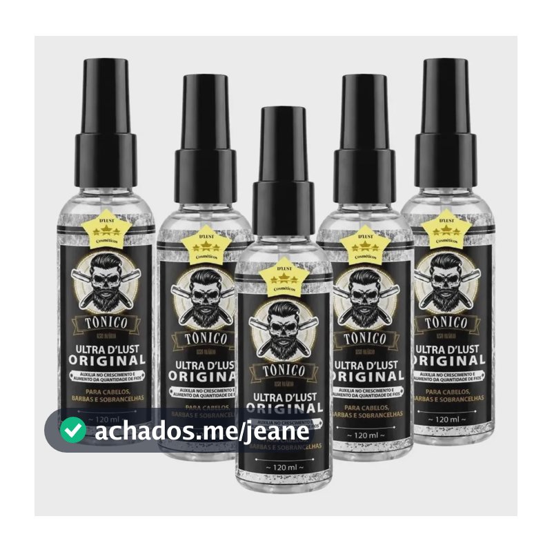 Kit 5 Tônico Capilar Ultra Minoxi Original 120ml
