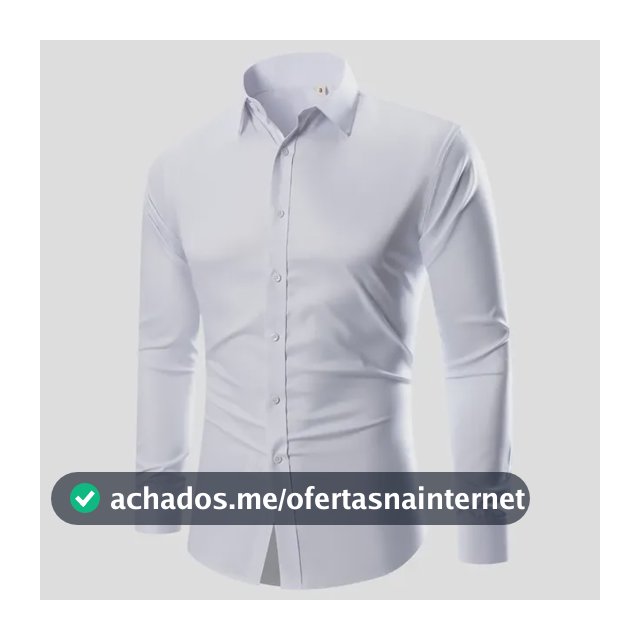 Camisa Social Manga Longa Slim Fit Masculina Fibra De Bambu