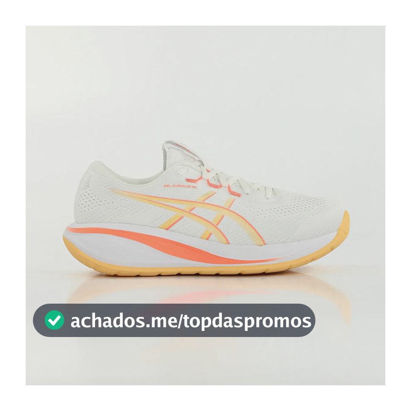 Tênis Asics Gel Cumulus 28 Corrida Maratona Amortecimento Branco-laranja 38 Br