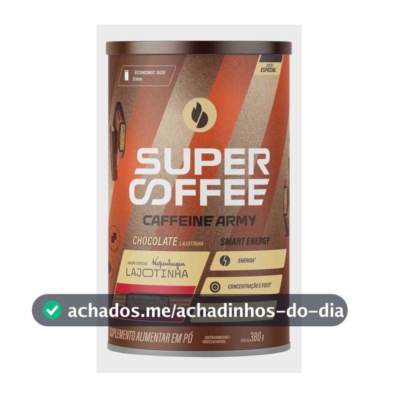Cafeína Caffeine Army Supercoffee Classic Size em pó sabor Lajotinha x 380g
