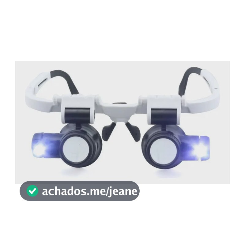 Lupa Profissional Cabeça Aumento 9892h-1 Luzes Dupla Led