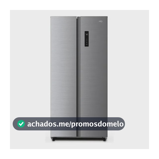 Geladeira Hq Frost Free Side By Side 480l Inox Hq-480sbsffk Inox