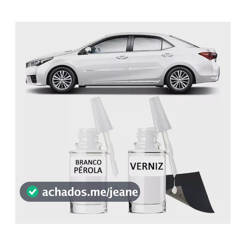 Tinta Tira Risco Retoque Automotivo Corolla Branco Perola