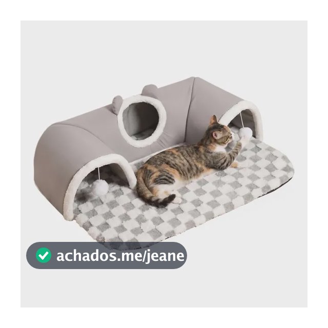 Cama Túnel U Para Gato Removível Lavável