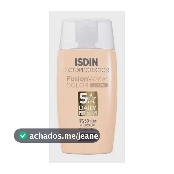 Protetor Solar Facial Isdin Fusion Water Fps50 Cor Clara