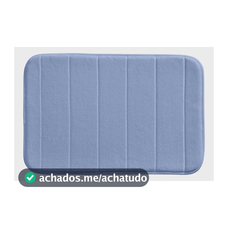 Tapete De Banheiro Antiderrapante Super Soft Macio 60x40cm Cor Azul