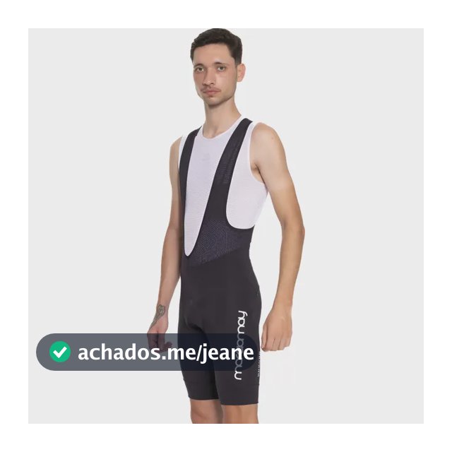 Bretelle Masculino Márcio May Light Preto / Logo Branca