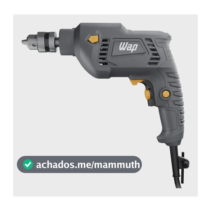 Parafusadeira e Furadeira de Impacto WAP WF 700FE Mandril de 3/8'' 700W Cinza e Amarela