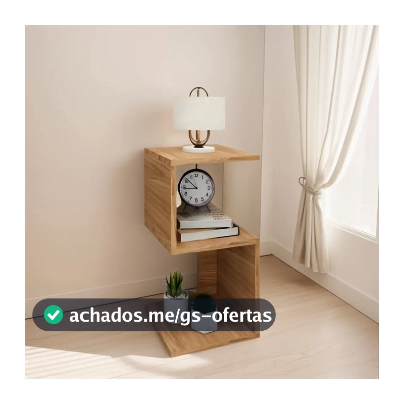 Mesa De Cabeceira Nicho De Mdp Mesinha Quarto Sala Decoração Brovália Marrom