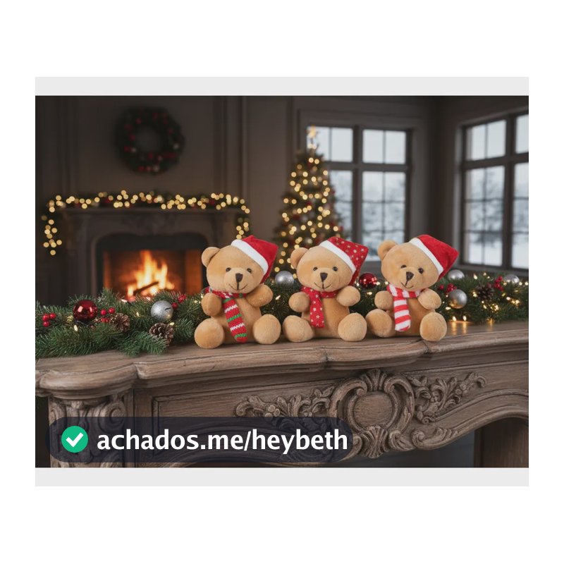 Decoração De Natal Enfeite Natalino 3 Ursinhos