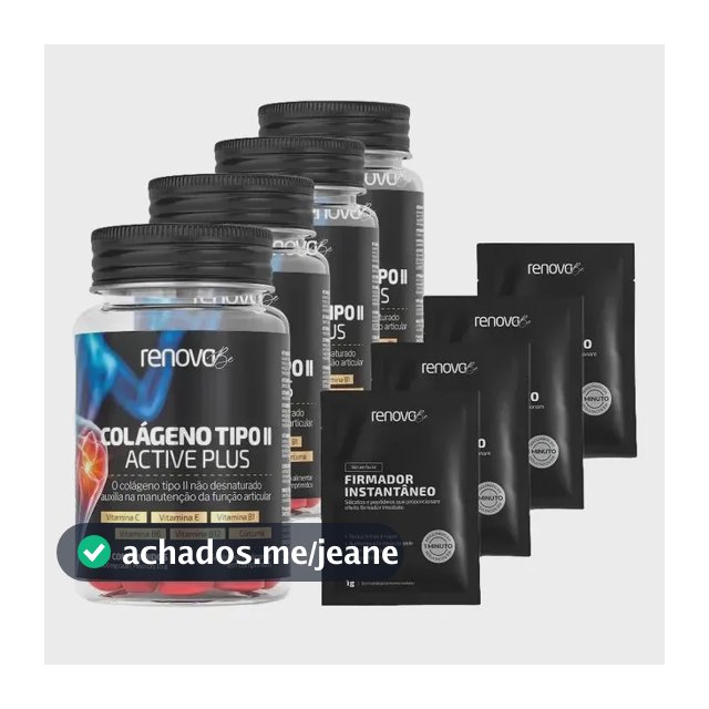 Kit 4x Colágeno Tipo 2 Renova Be Vitaminas B1 B6 B12 Vit C E
