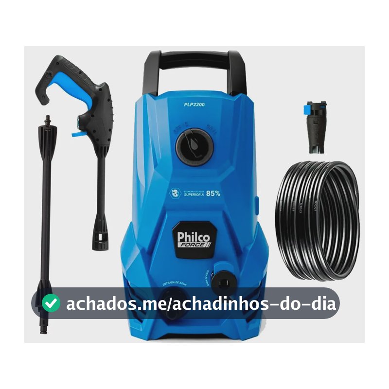 Lavadora De Alta Pressão Jato Compacta Philco Plp2200 1300w 1300 Psi/libras 312l/h Lança Regulável 127v