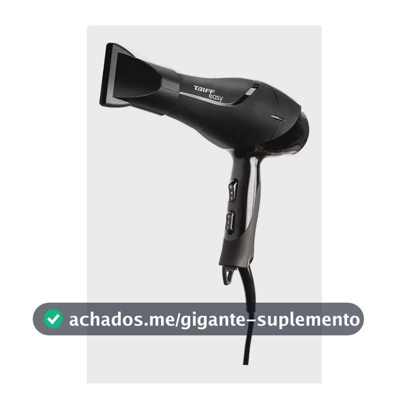 Secador De Cabelos Motor Ac Profissional Easy 1700w Taiff Preto