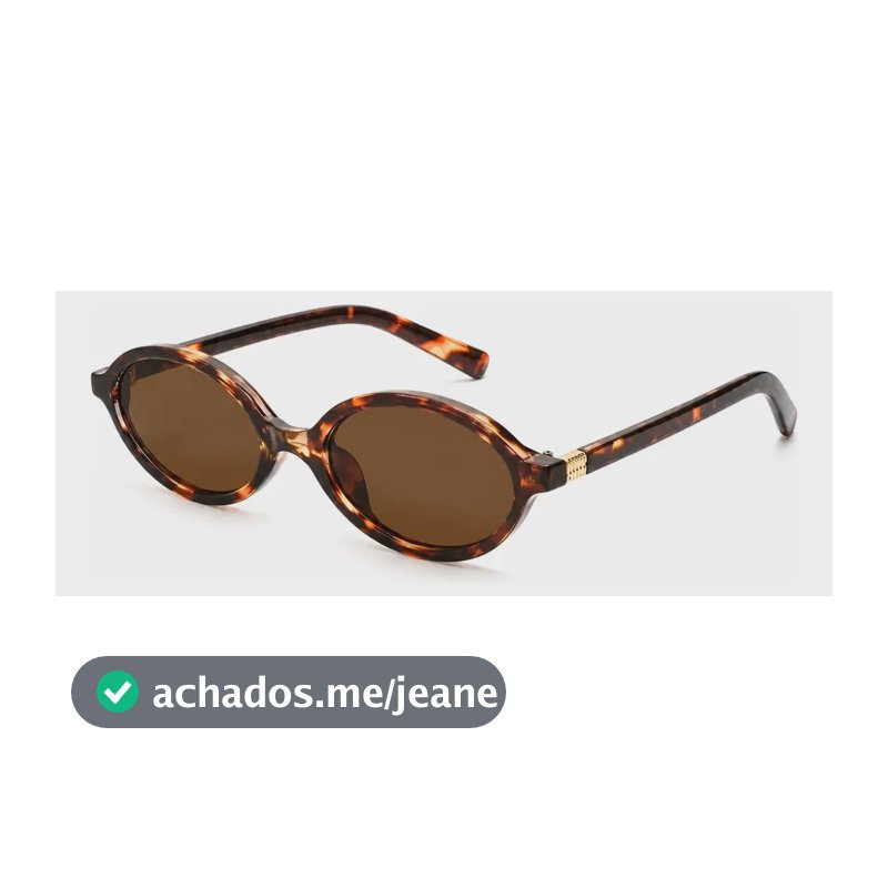 Óculos De Sol Feminino Retrô Blogueira Vintage Oval Verão