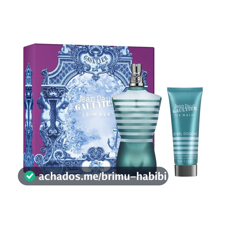Conjunto de perfume Jean Paul Gaultier Le Male EDT 75 ml + Gel de banho 75 ml FD25 EDT 75 ml para homens