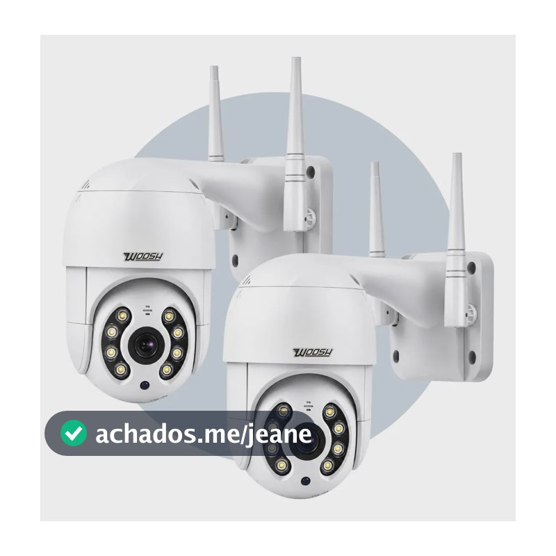 Kit 2 Câmeras Segurança Ip Interna Externa Wifi iCSee Infravermelho Prova D’Água Woosh