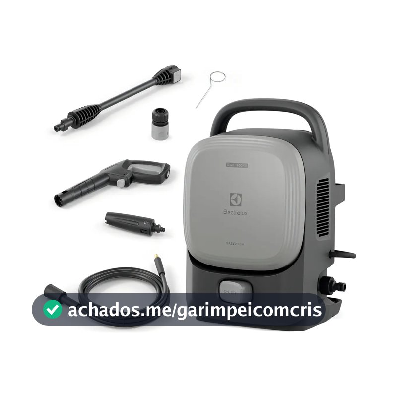 Lavadora De Alta Pressão Electrolux 1600psi 1400w De Potência Com Engate Rápido Easywash Lava Jato Lava Car Qws1600 Cinza