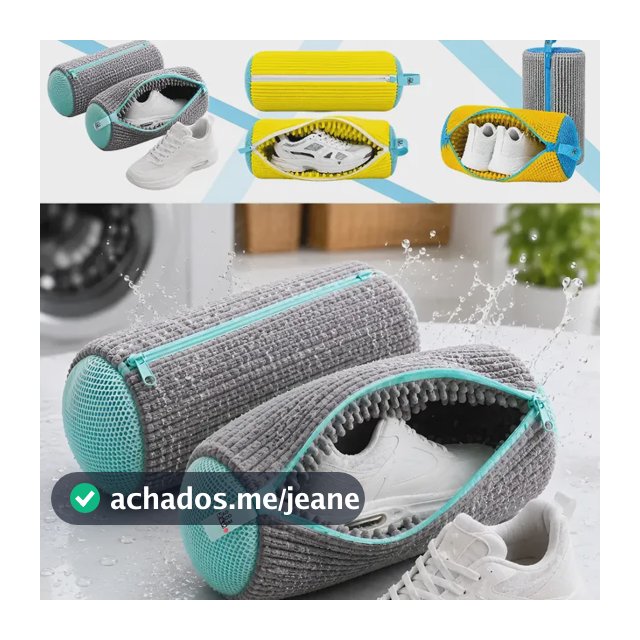 Kit 2 Sacos Para Lavar Tênis E Roupas Delicadas Com Zíper Sortidas