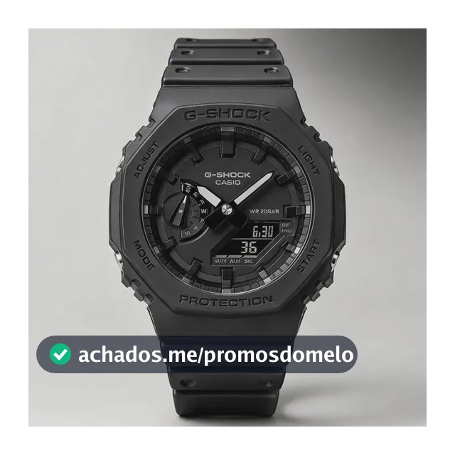 Relógio Casio G-shock Ga-2100-1a1dr Masculino Preto Carbon Preto