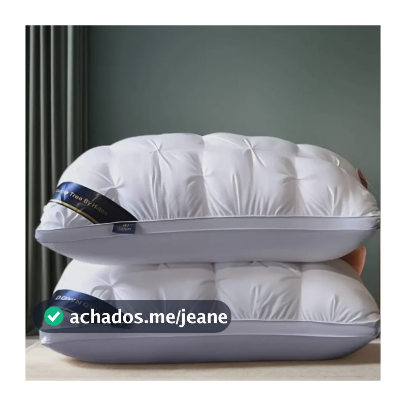 Kit 2 Travesseiros King Royale Plush Pluma Macio Hotel Luxo Branco