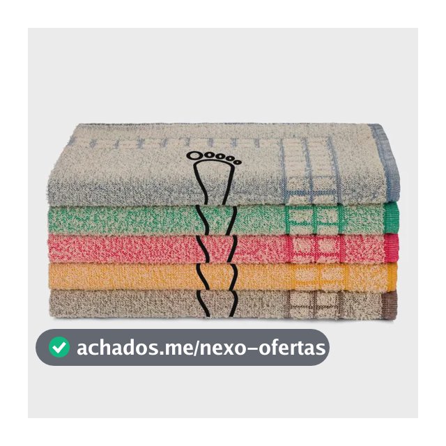 Kit 05 Tapete P/ Banheiro Felpudo 45x70cm 100%algodão Oferta