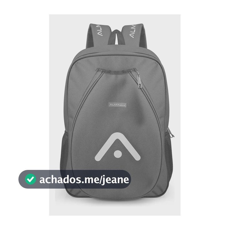 Mochila Raqueteira Beach Tennis Cinza Alma Genius