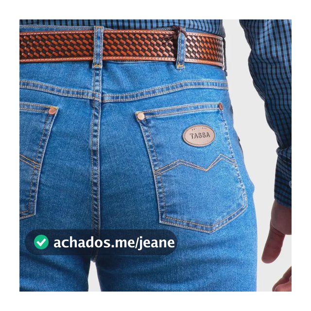 Calça Tassa Masculina Jeans Tradicional Reta Elastano