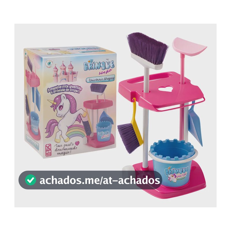 Kit Infantil de Limpeza Brinque Limpe Unicórnio Monte Líbano 3+ Anos