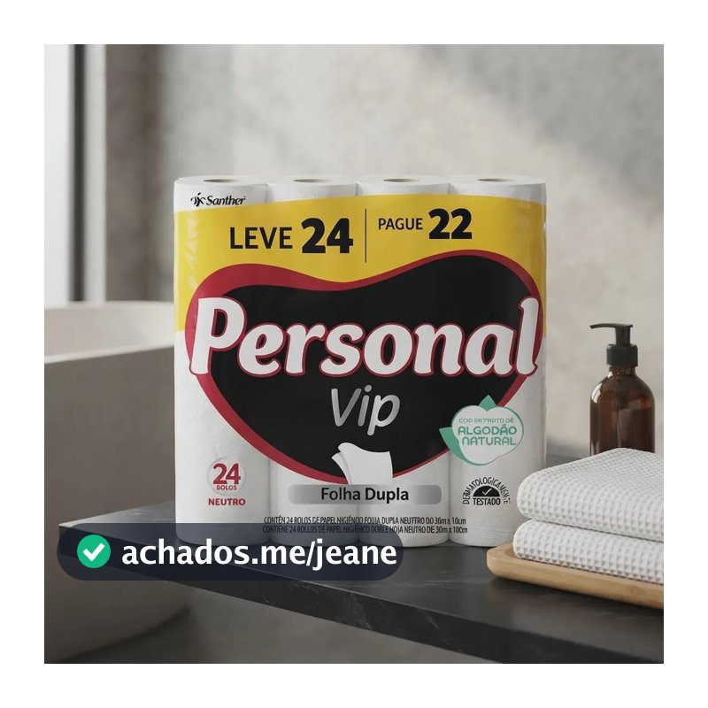 Papel Higiênico Folha Dupla 30m L24p22 Personal
