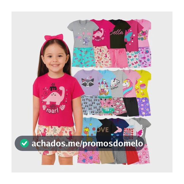 10 Peças Kit Infantil Menina 5 Conjuntos Infantil Feminino
