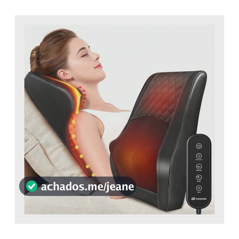 Almofada Massageadora Shiatsu Homedics Com Aquecimento Preto Preto 127/220v