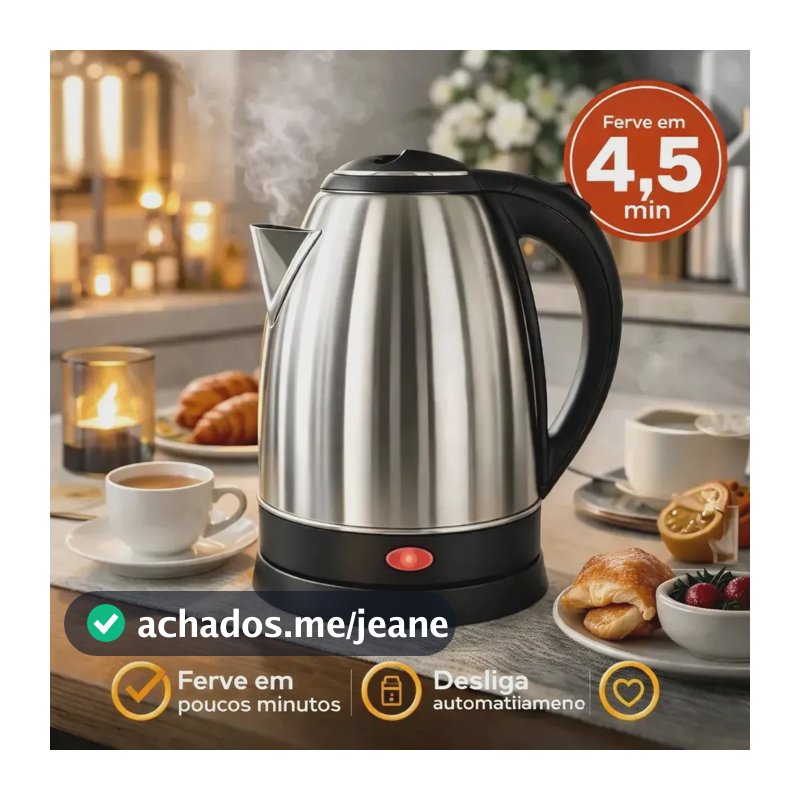 Chaleira Elétrica Startools de Aço Inoxidável 2 L para Café e Chá
