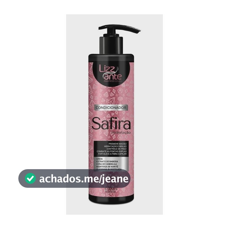 Condicionador Safira 300ml Hidratacao Maciez Sela Cuticulas