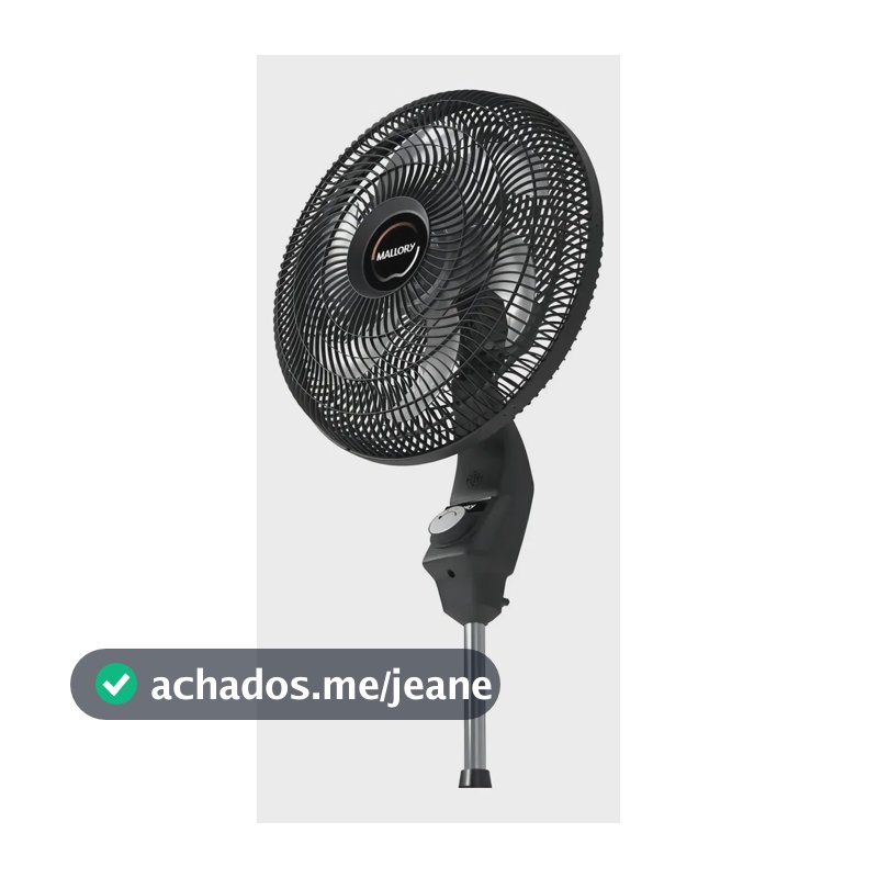 Ventilador Mallory Coluna Éolo 40cm Cor Da Estrutura Preto Cor Das Pás grafite Diâmetro 40 Cm 6 pás