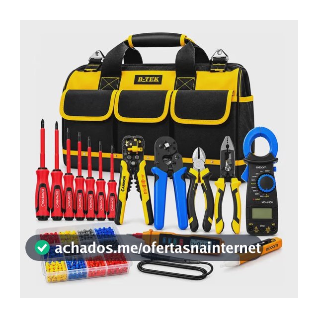 Kit Eletricista Predial Profissional Completo Com Bolsa
