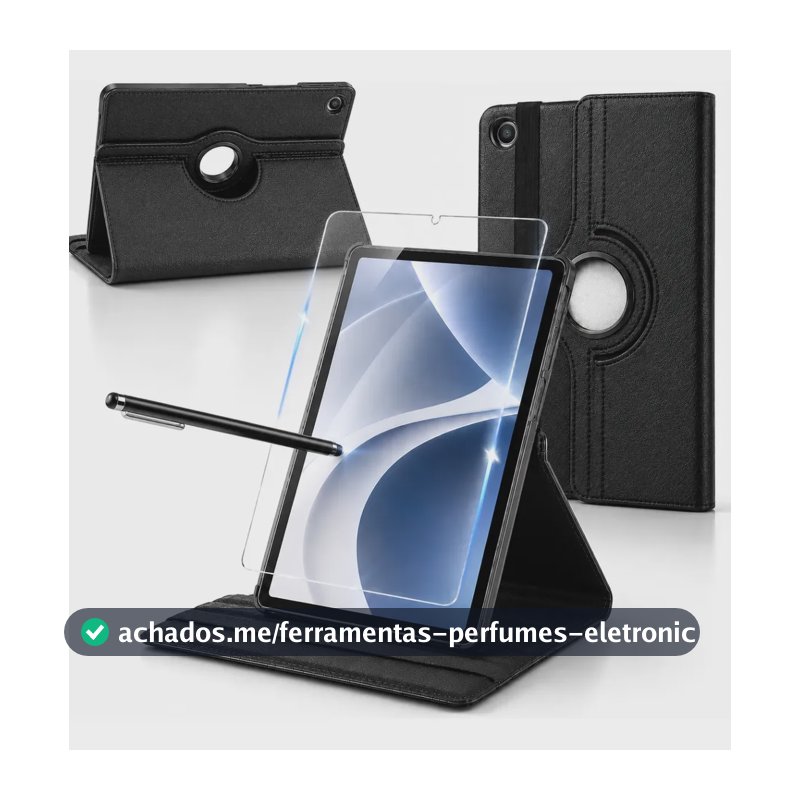 Kit Capa Para Tablet Samsung Galaxy Tab A11+ Plus + Pelicula Preto