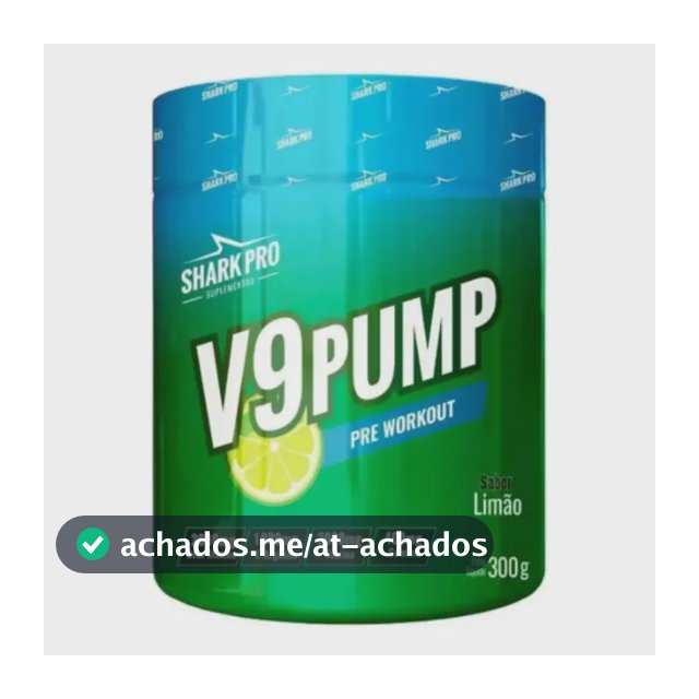 Pre Treino V9 Pump 300g Refrigerante Limao - Shark Pro Limão