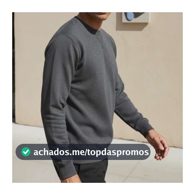 Moletom Masculino Luau Algodão Liso Careca