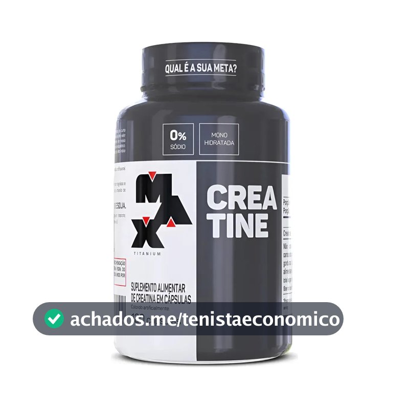 Creatina Max Titanium monohidratada micronizada pura em cápsula Sem sabor de 120 un