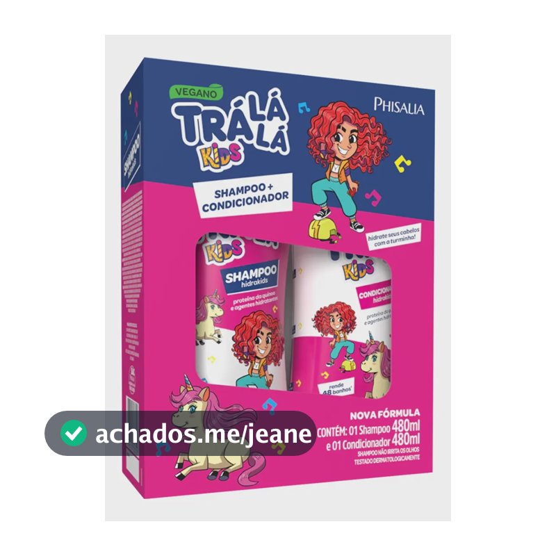 Kit Shampoo E Condicionador Hidrakids Trá Lá Lá