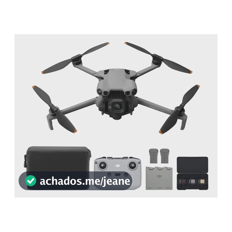 DJI Mini 5 Pro Combo Voe mais com o DJI RC-N3, drone com câmera, sensor CMOS de 1 polegada, drone 4K com detecção omnidirecional de obstáculos, ActiveTrack 360° e 3 baterias - DJI066